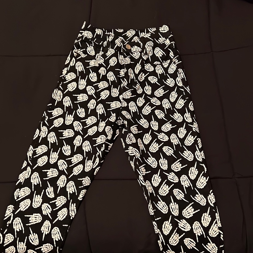 ☠️ Too Fast Skeleton Hand Jeans ☠️